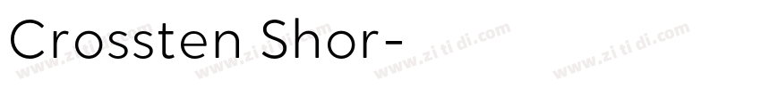 Crossten Shor字体转换 Crossten Shor字体转换